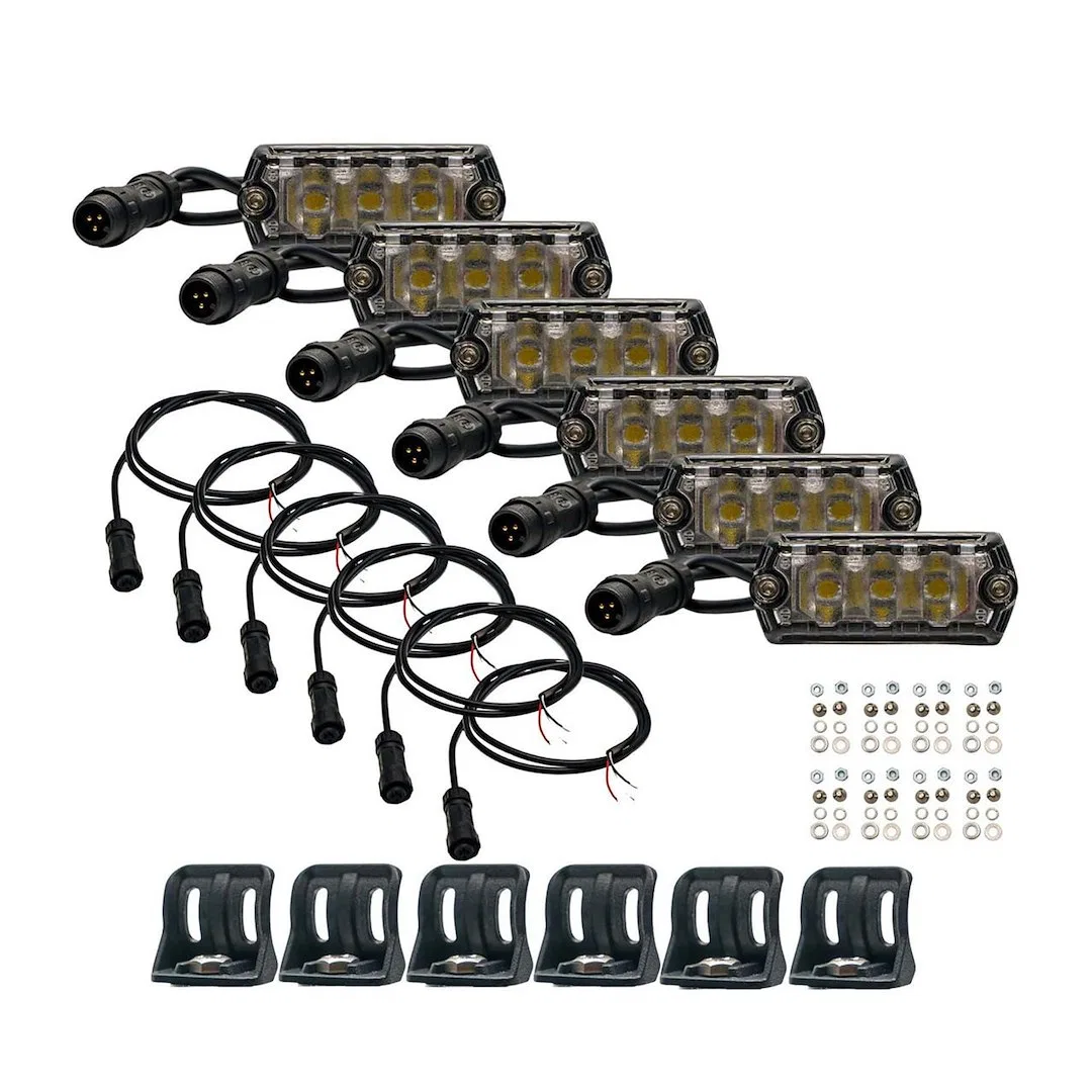 NAN116 – ARB USA Underbody Light Kit, LED White Light With 6 Lights/ Mounting Brackets/ Installation Hardware